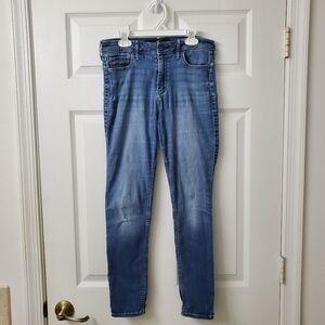 Hollister Classic Blue High Rise Super Skinny Women's Jeans Size 7 Short